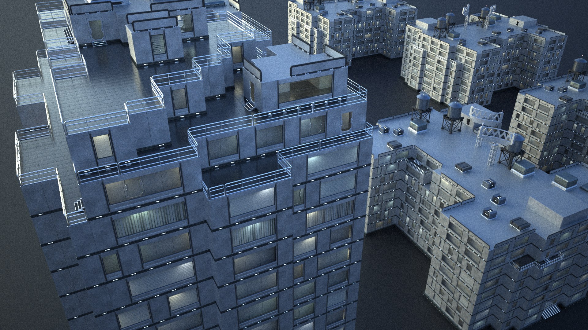 Futuristic Building Model - TurboSquid 1391912