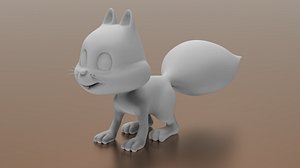 Squirrel cartoon Disney animal metaverse wild mouse woods highpoly