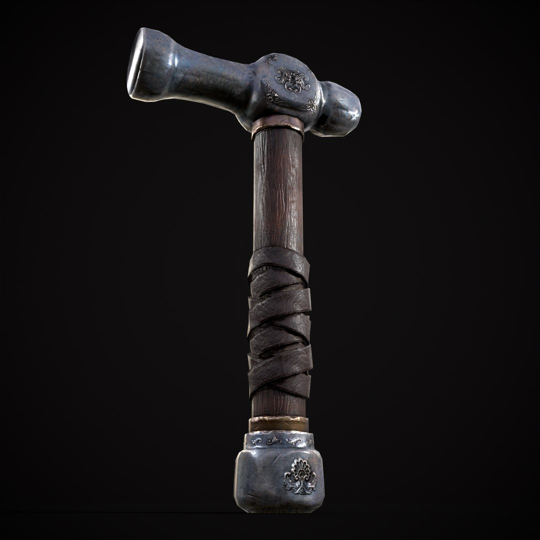 3D Ornate Ball Peen Hammer https://p.turbosquid.com/ts-thumb/Gk/x4z6Rb/W1/r17/png/1710374465/1920x1080/fit_q87/bebdb0d6722b015b8bd9eb6c4610f9b43fc21636/r17.jpg