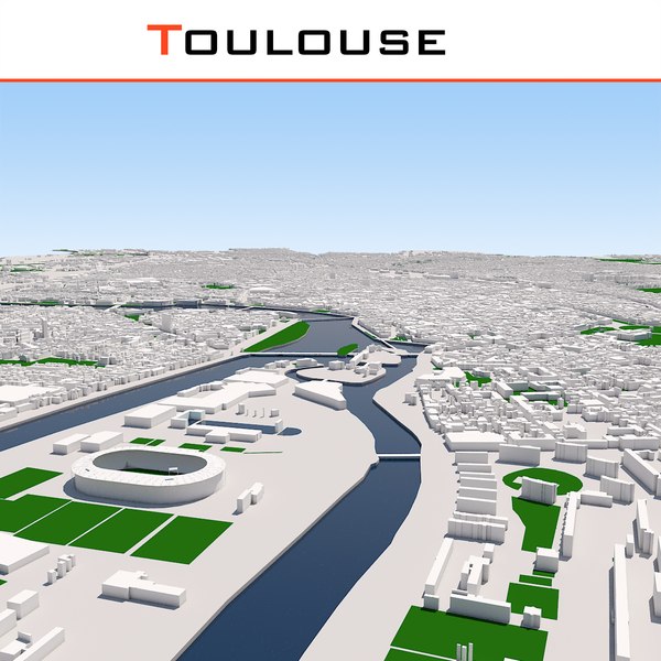 3D toulouse cityscape model