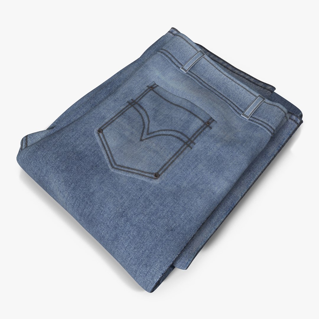 Jeans Folded 4 3D model preview