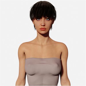Fit Brunette Woman Rigged