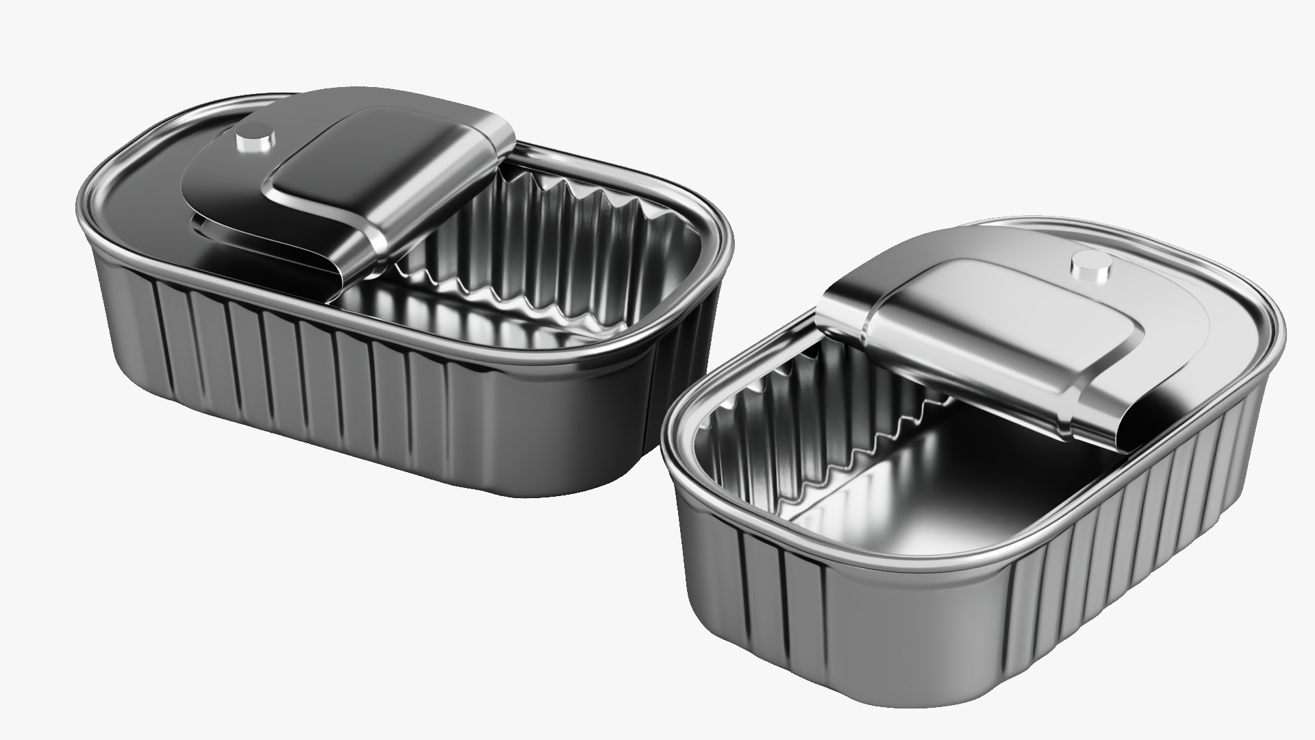 3D Model Tin Can 3 Opened - TurboSquid 2440255