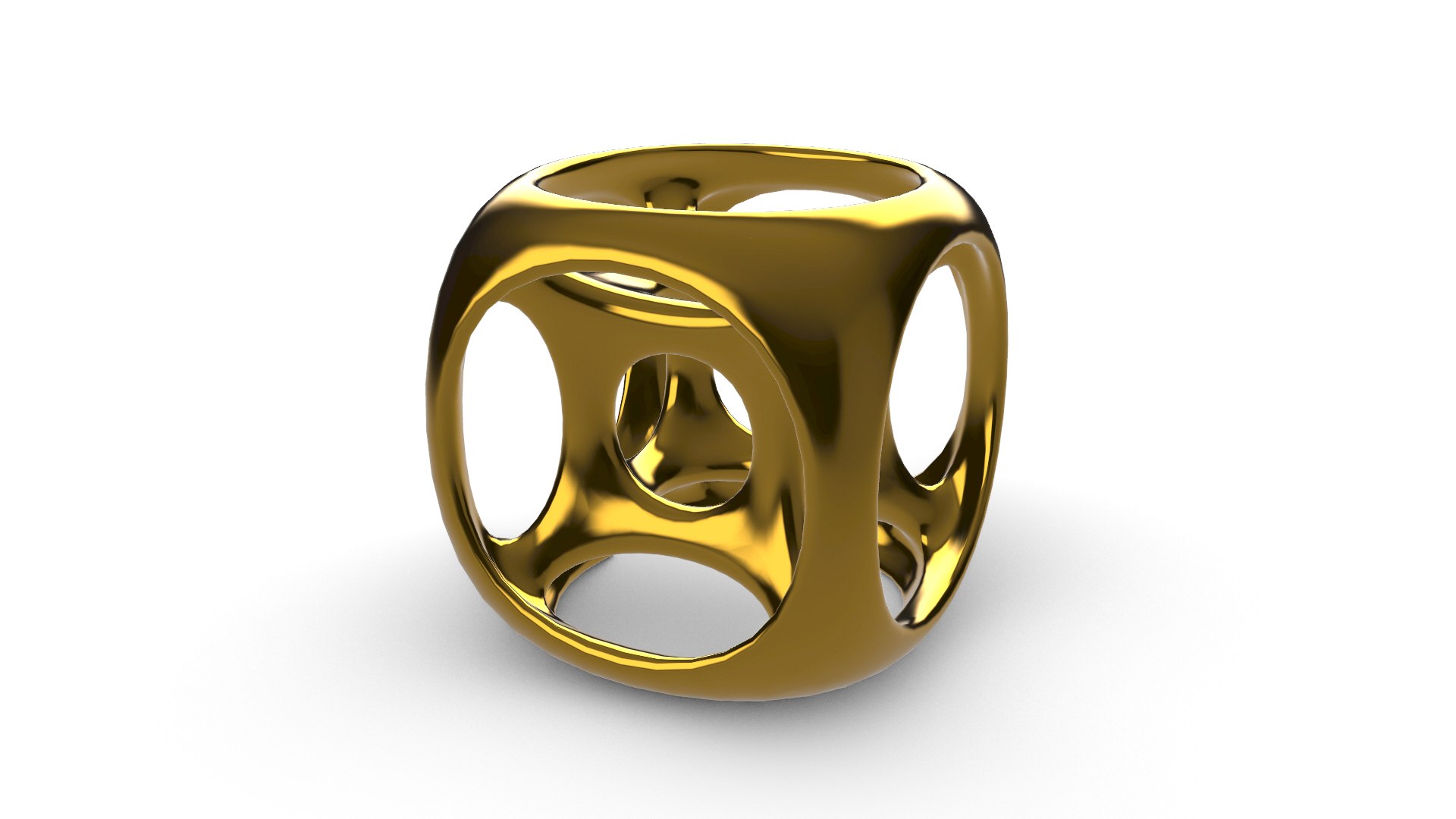 Golden Complex Cage 3D model - TurboSquid 2162916