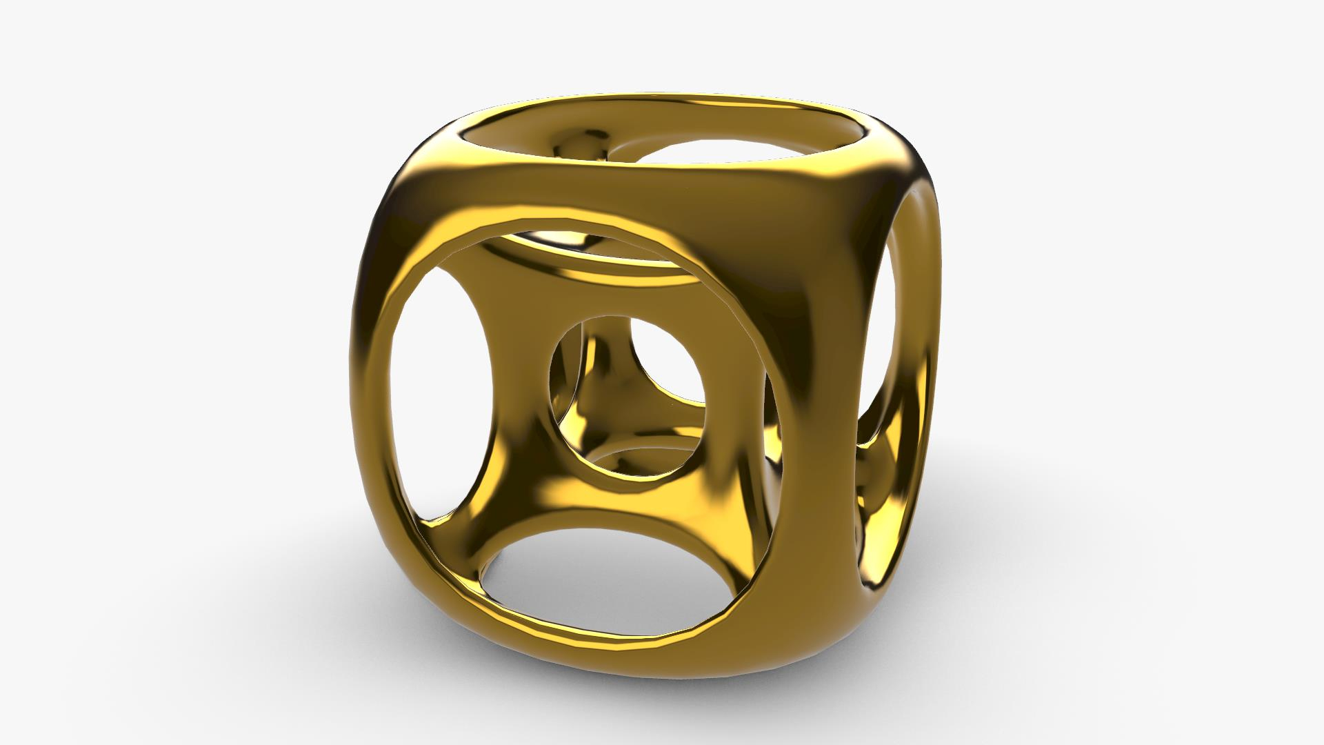 Golden Complex Cage 3D model - TurboSquid 2162916