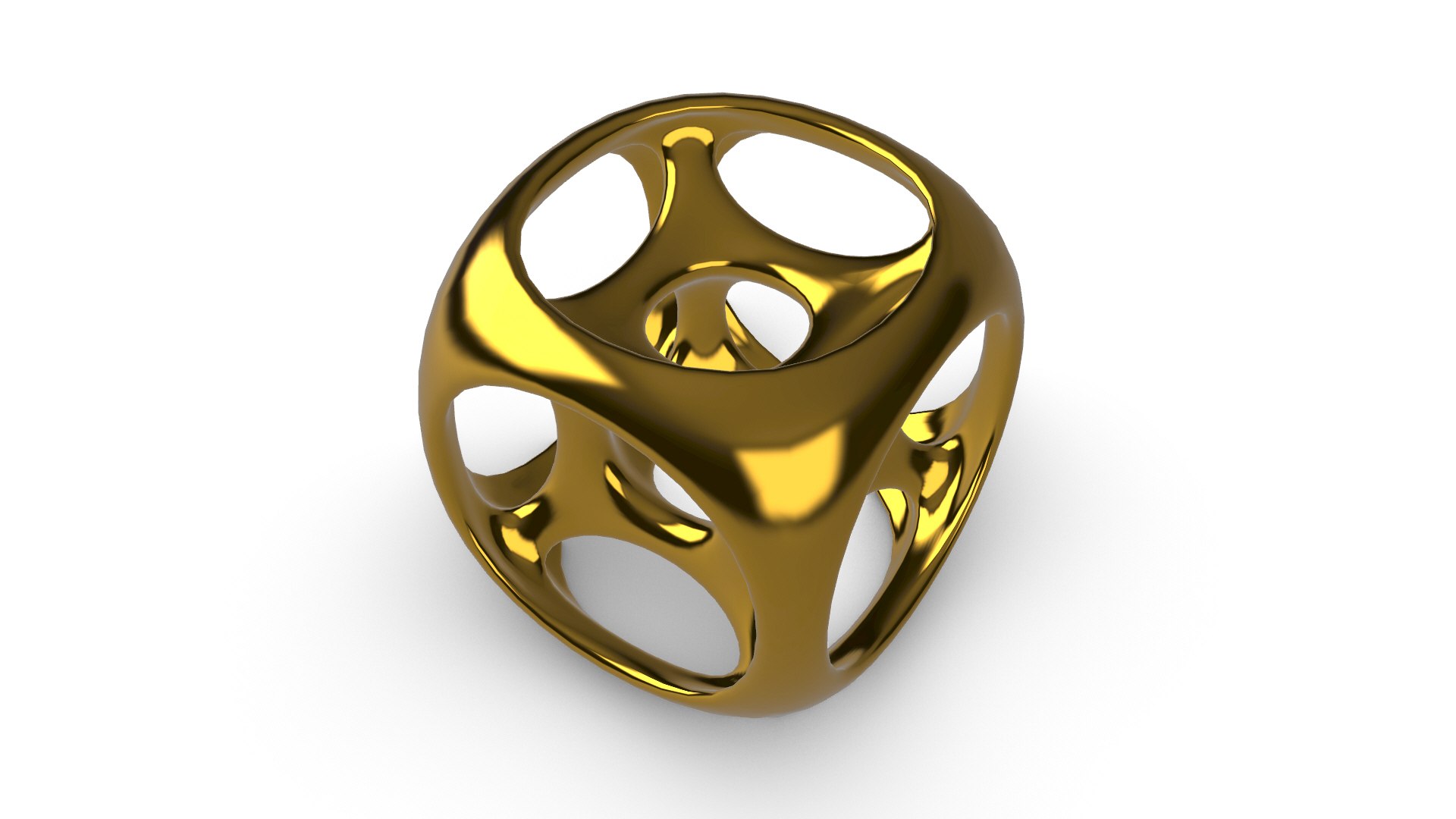 Golden Complex Cage 3D model - TurboSquid 2162916