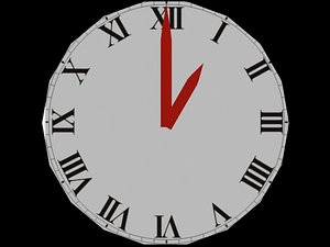 3D model simple clock