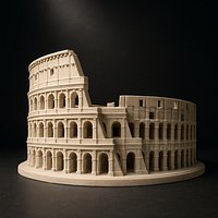 3D design of the iconic Colosseum in Rome