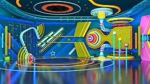 3D Child Music Tv Studio Competition Design