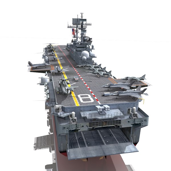 uss makin island f 3d model