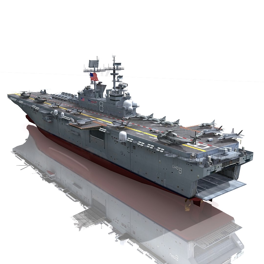 uss makin island f 3d model