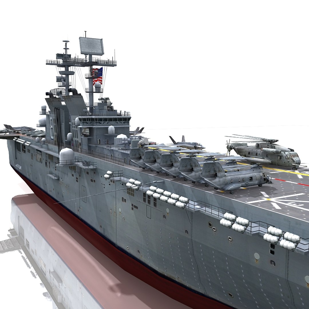 uss makin island f 3d model