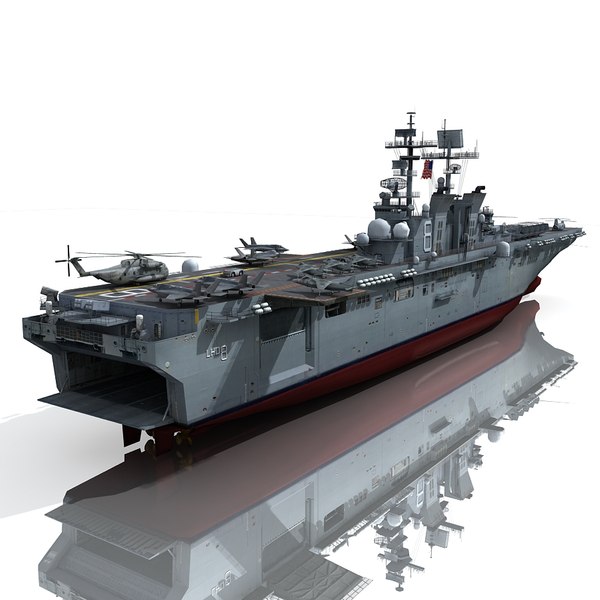 uss makin island f 3d model