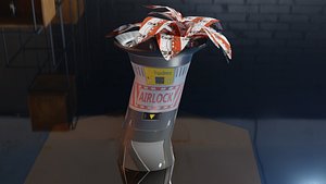 LowPoly Sci-Fi Vase Obivan 3D model