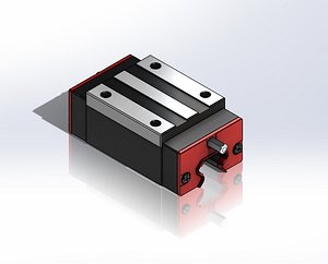 Narrow Linear Bearing 15mm 3D
