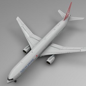 turkish airlines boeing 777-300er 3D model