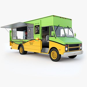 3D Food truck Step van