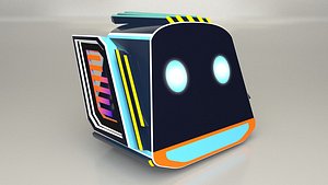 Game Character Robot Head 3D model