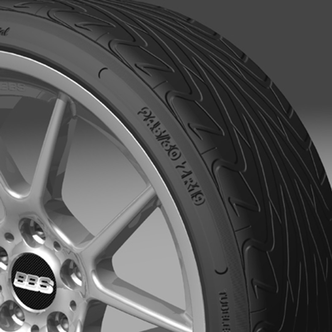 bbs rk wheel michelin 3d model