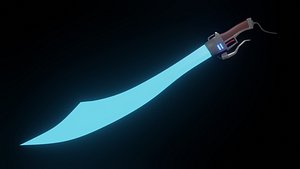 3D model Sci-Fi Extendable Dao Sword - Free Version