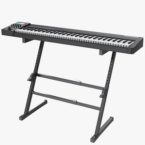 Midi Keyboard and Stand 3D model