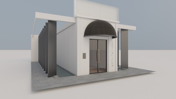 interior exterior art museum 3D