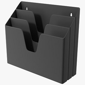 Horizontal Folder Organizer Black 3D model