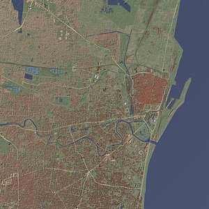 Chennai India - city and urban 3D