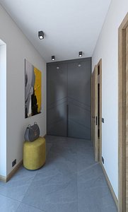 Cozy entrance area vestibule 3D
