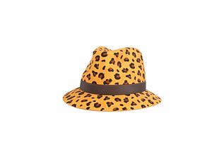 Leopard Fedora Hat 3D