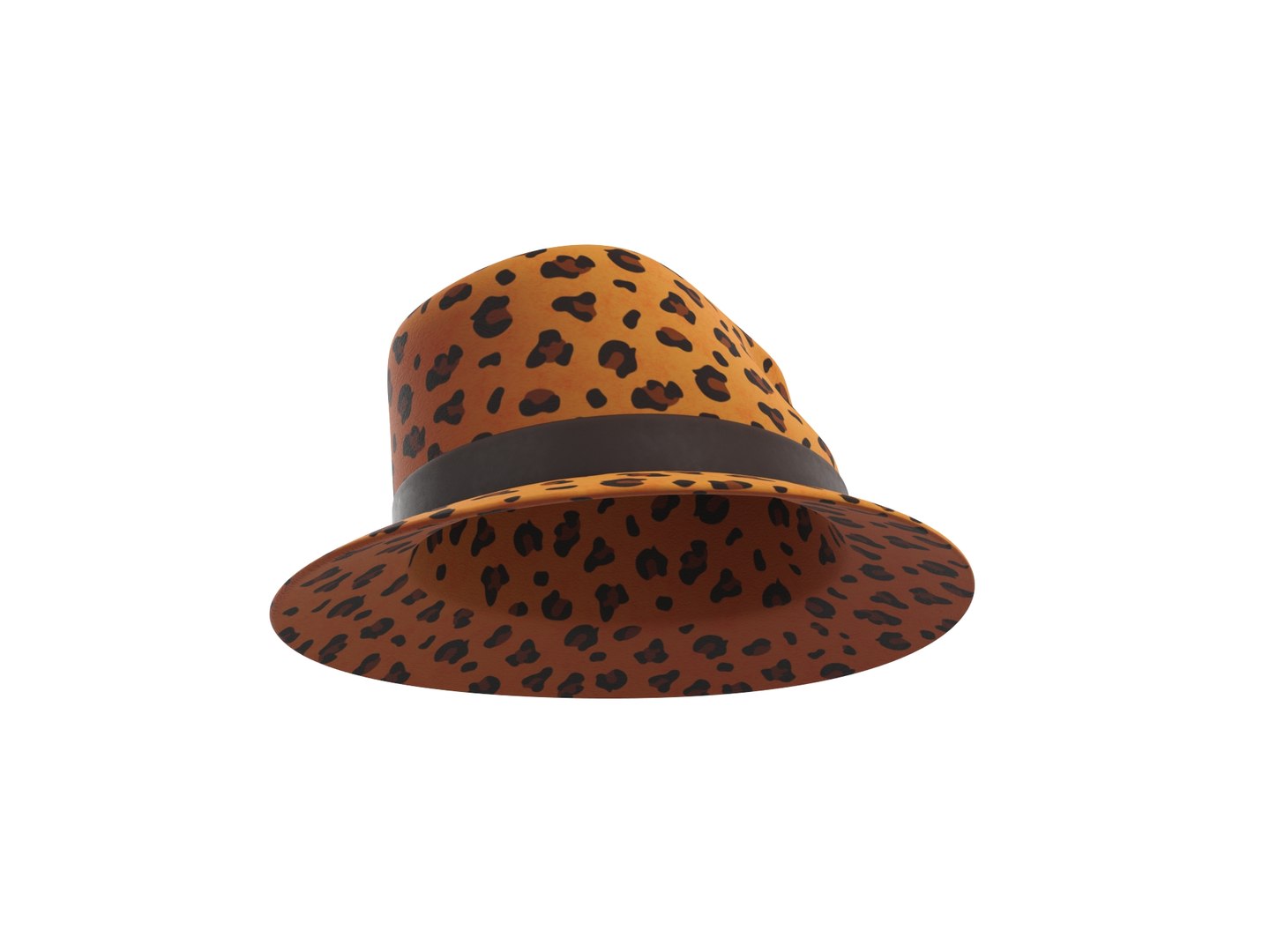 Leopard Fedora Hat 3D https://p.turbosquid.com/ts-thumb/Gl/nvXHzw/Pj/rend_0004/jpg/1636797087/1920x1080/fit_q87/8ef41afbcb72d6376bbb83c2d86867e484358a62/rend_0004.jpg