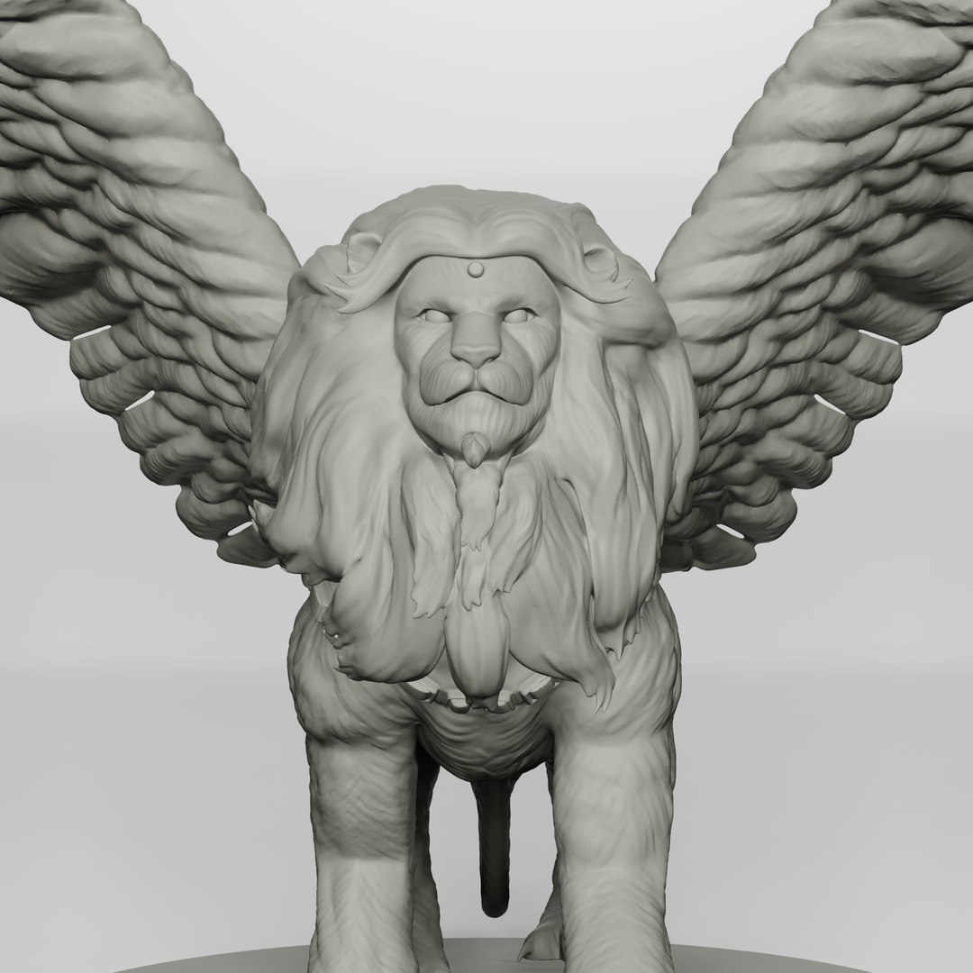 3D Winged Lion Model - TurboSquid 1897133