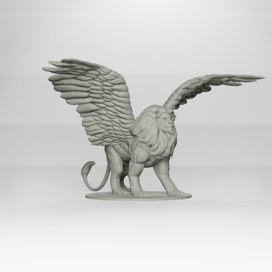 3D Winged Lion model - TurboSquid 1897133