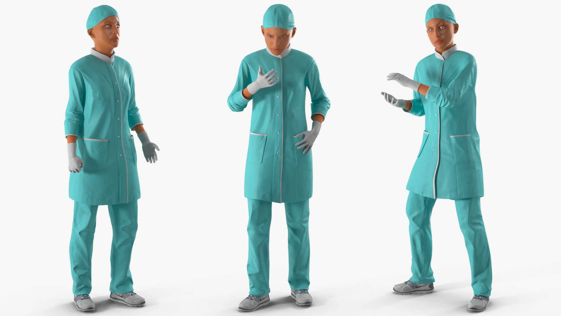 3D Female Surgeon Doctor Woman Rigged For Maya - TurboSquid 2350643