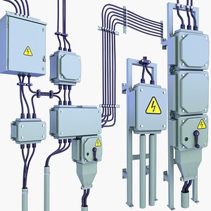 3D Electrical Cabinets v21 model
