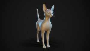 Base Mesh Cat Sfinx High Poly