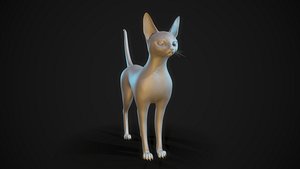 Base Mesh Cat Sfinx High Poly