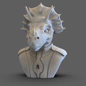 Dino head bust model