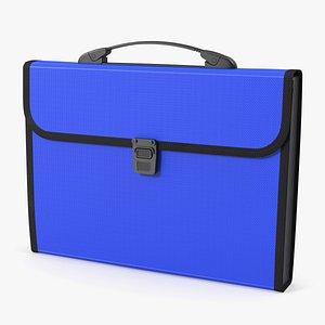 3D Plastic Expanding File Folder Blue model