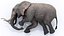 3D model Elephant Rigged for Cinema 4D Animated 3D Model