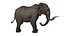 3D model Elephant Rigged for Cinema 4D Animated 3D Model