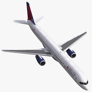 Boeing 757-300 Delta Air Lines Rigged 3D Model