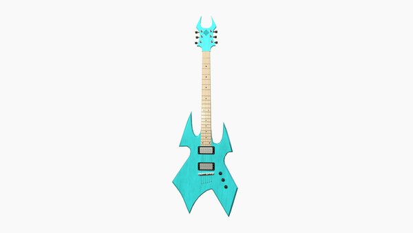 3D Electric Guitar H04 Light Blue - Music Instrument Design model ...