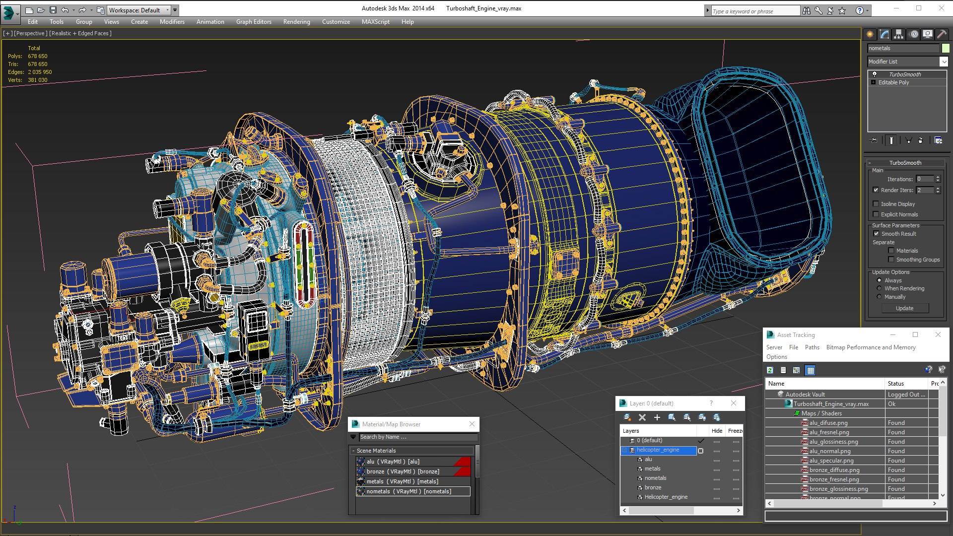 3D turboshaft engine - TurboSquid 1486521