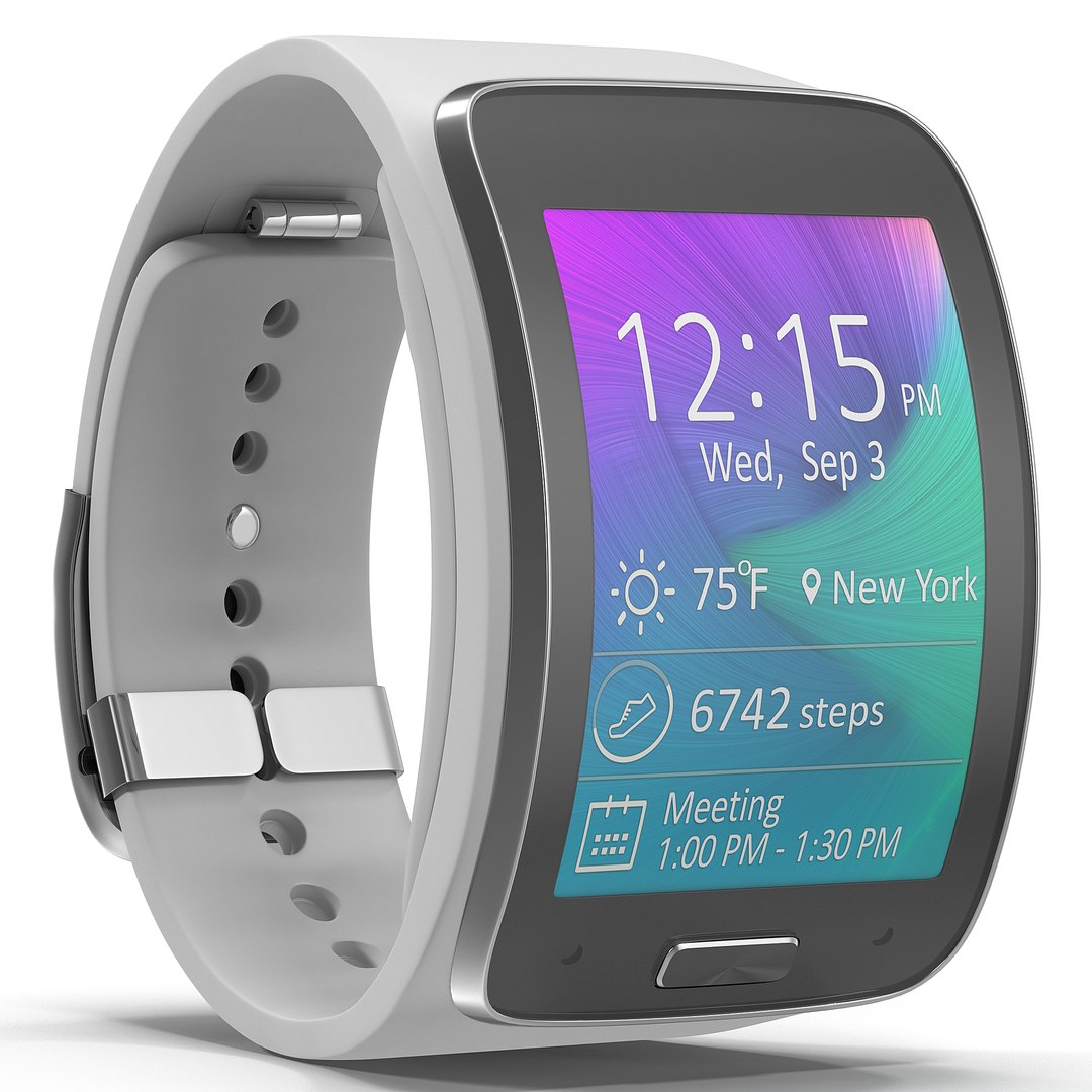 Samsung Gear S White 3D Model 3D model preview