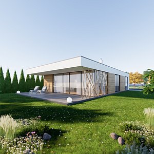 Bungalow 4 - Created with fully parametric Revit Families model