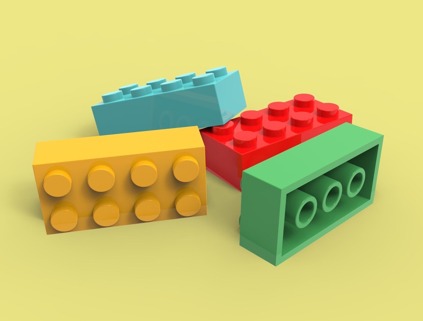 3d Lego Bricks Model Turbosquid 1835121