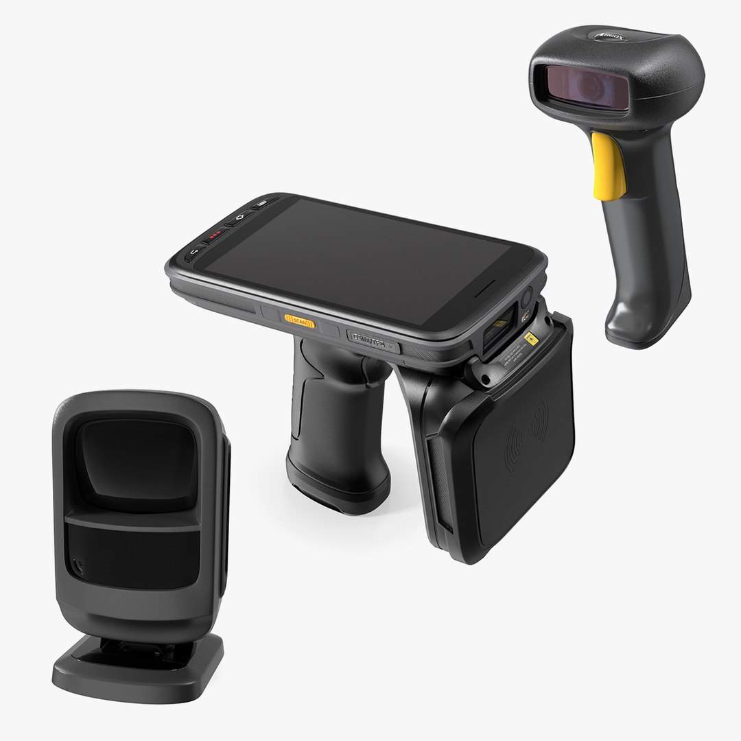 Barcode Scanners Collection 3D model preview