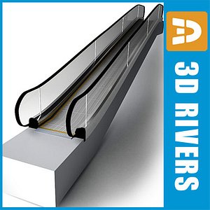 airport travelator 3d model