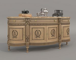 European Classic style Cabinet and Decoration 8 3D